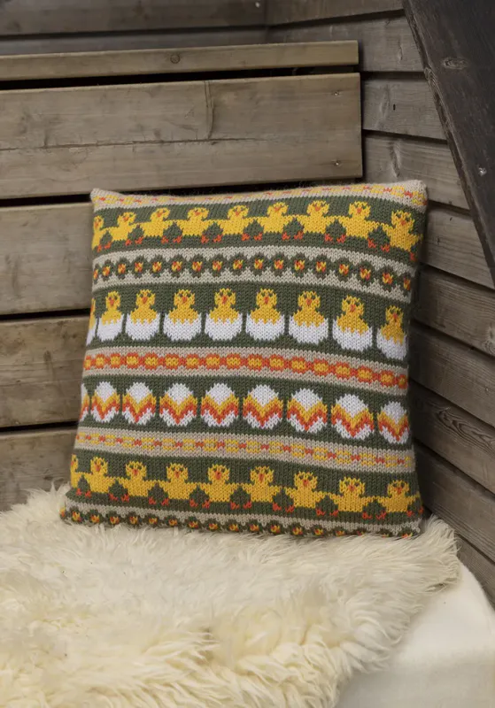 Påskelykke-pute i Viking Sportsragg | Strikkepakke