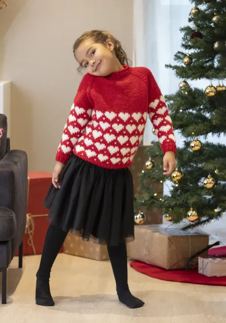 Hovedbilde Snøhjertegenser i Viking Hobbygarn | Strikkepakke