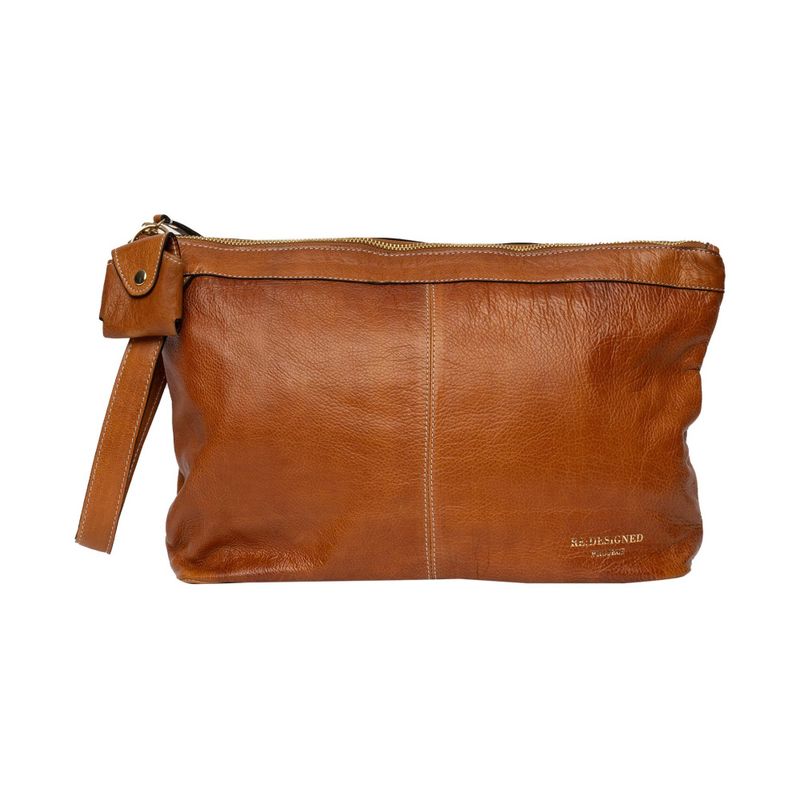 Project 13 - Eksklusiv prosjektveske i skinn -Burned Tan/Gold