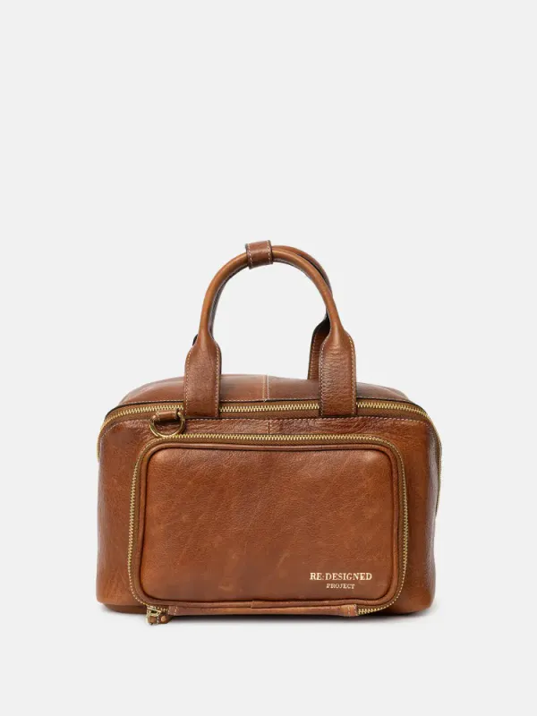 Project 39 - Walnut/Gold, romslig prosjektveske i kompakt størrelse
